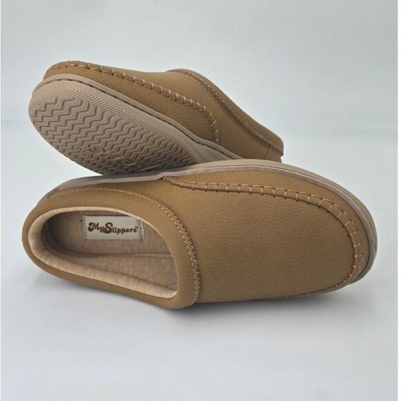 MySlippers Leather Slippers All Seasons Slip On Clogs by MyPillow Women's 5 - Picture 8 of 9